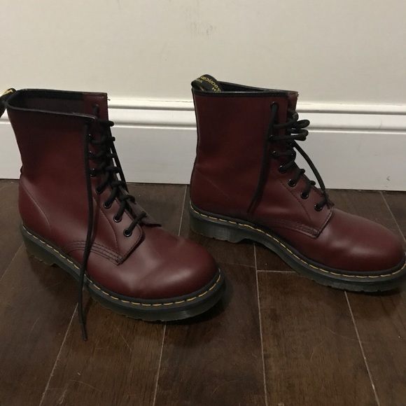 dr martens cherry red smooth